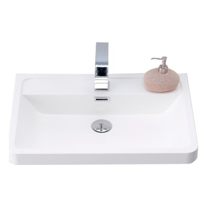Раковина BelBagno BB-500-PM-LVB 50 см, белая из искусственного мрамора