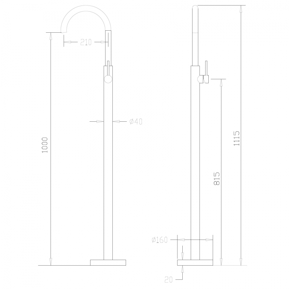 Смеситель для раковины Abber Wasser Kreis AF8141 хром глянец