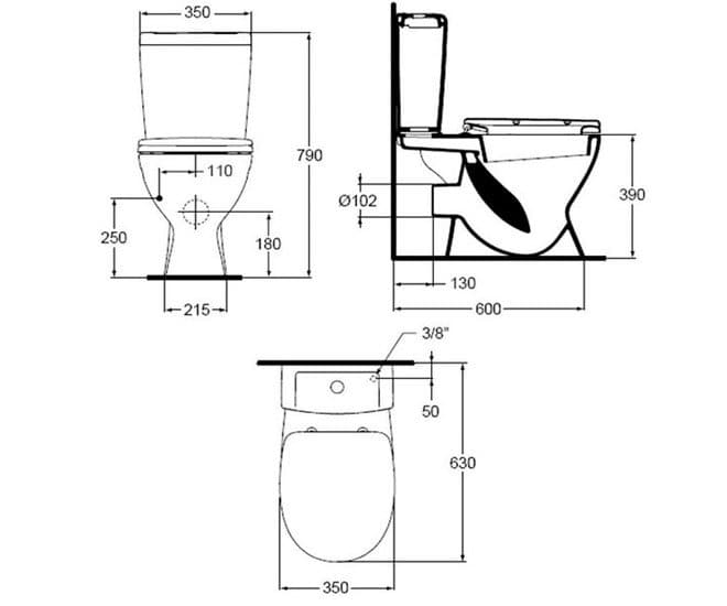 Унитаз-компакт Ideal Standard Eurovit V337101 с крышкой-сиденьем микролифт