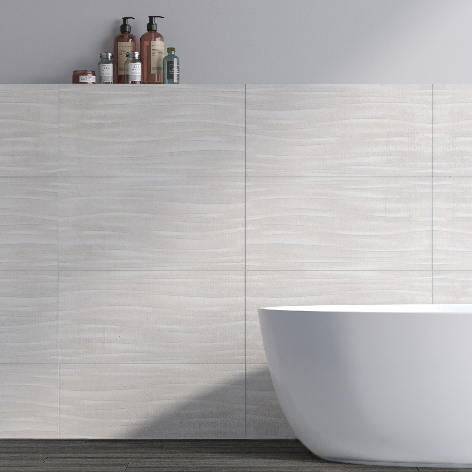 Керамическая плитка Kerama Marazzi Плитка Маритимос белый структура обрезной 30х60