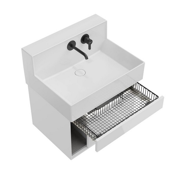 LO.M.65/WHT Тумба LOGICA M подвесная 2 выдвижных ящика 65, белоснежный