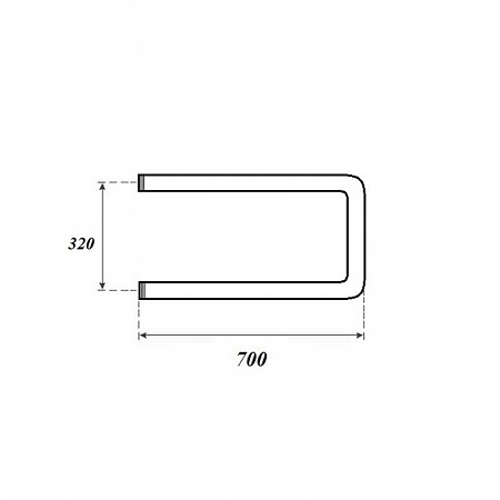 Полотенцесушитель водяной Point PN35337 320x700 П-образный (1"), хром