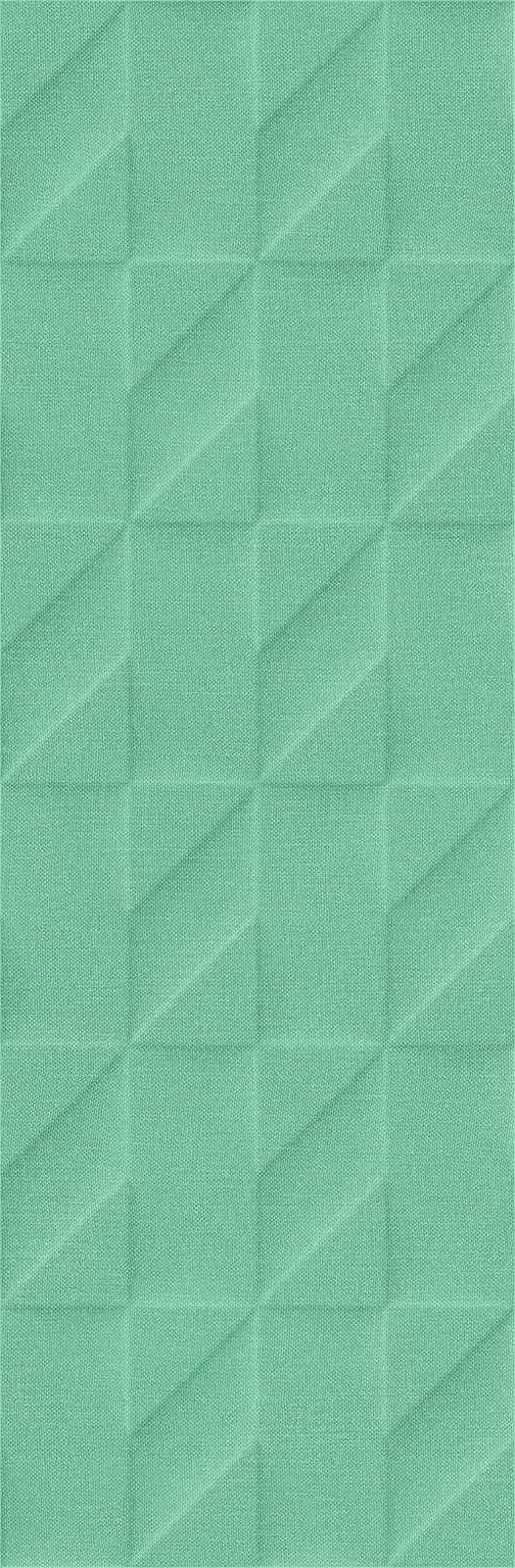 Керамическая плитка Marazzi Italy Плитка Outfit Turquoise Struttura Tetris 3D 25x76
