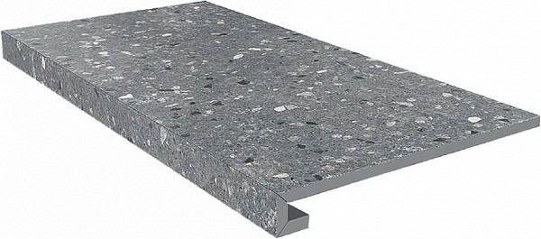 SG632820R/GCF Ступень клееная Терраццо серый темный 33x60x0,9