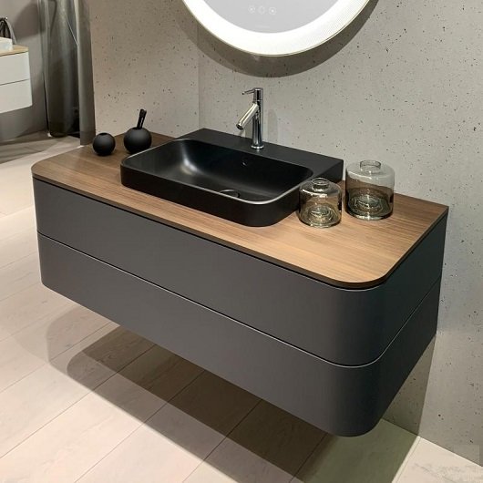 Раковина Duravit Happy D.2 Plus 2360601300 60x46 см антрацит матовая