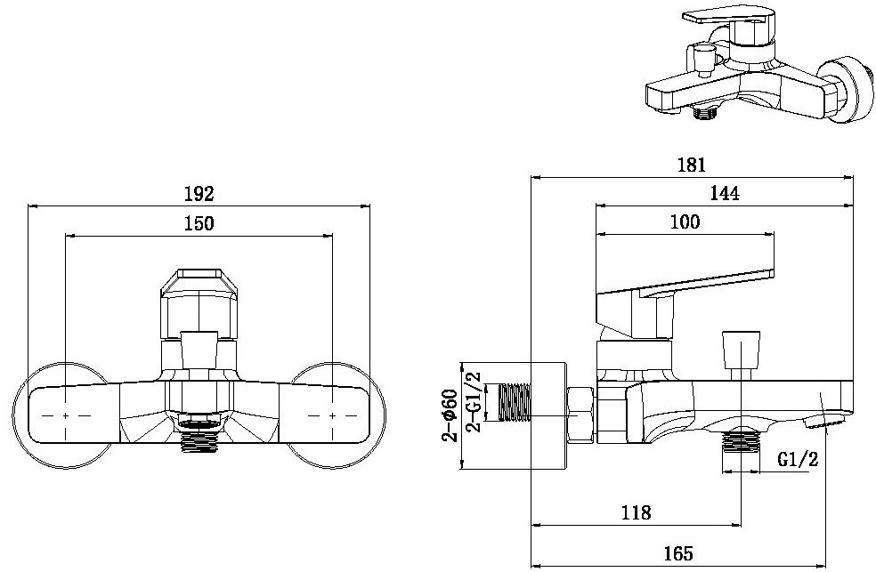 Смеситель для ванны с душем Allen Brau Eclipse 5.E1003-31 матовый черный