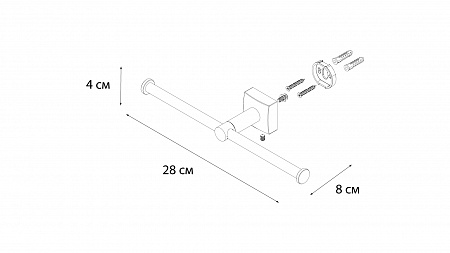 Fixsen KVADRO FX-61310D Держатель запасного рулона 2-ой