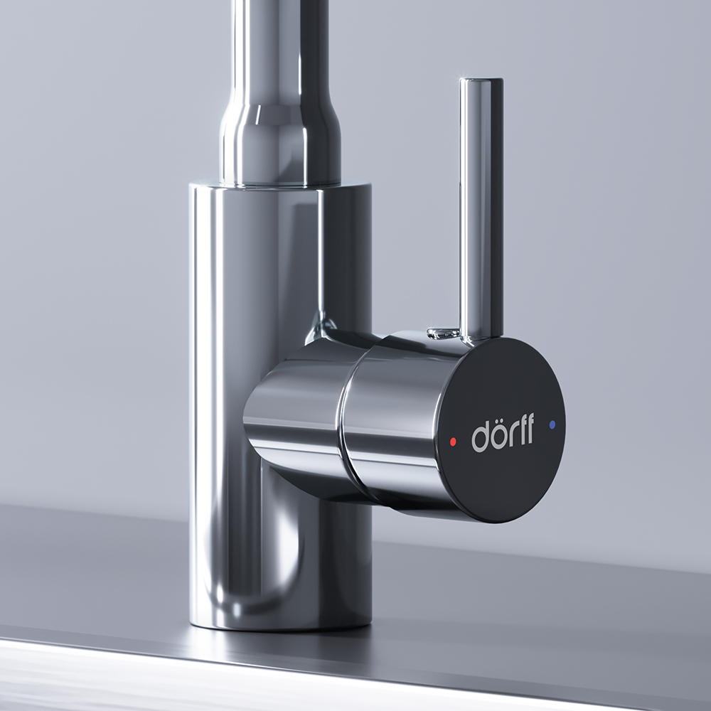 Смеситель для кухонной мойки Dorff Logic D3007633 белый матовый