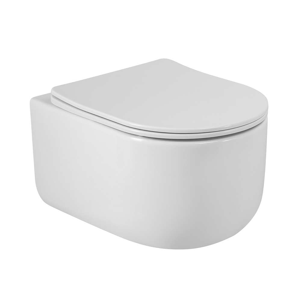 Унитаз подвесной безободковый BelBagno Soft BB084CH-TOR/SC с крышкой-сиденьем микролифт, белый