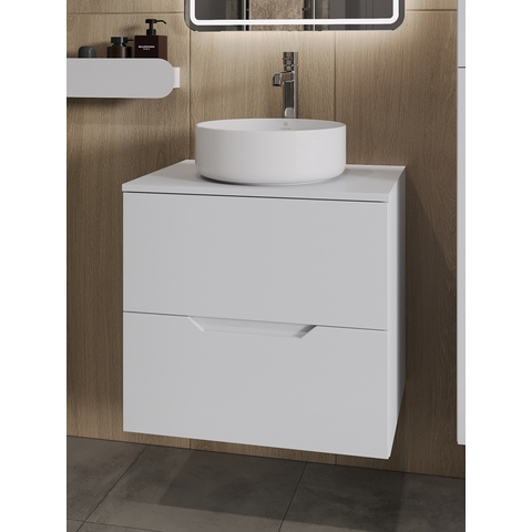 Orange Лайн Li-60TuwMDF+B09-360W тумба с раковиной подвесная 60 см, белый