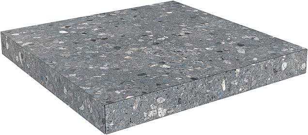 SG632800R/GCA Ступень угловая клееная Терраццо серый темный 33x33