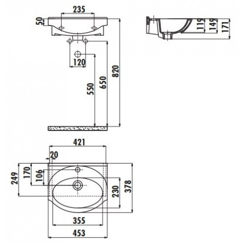 Раковина Creavit Etol ET045-00CB00E-0000 45 см