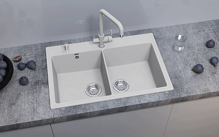 Мойка кухонная ULGRAN Quartz Ruma 780-10, песок