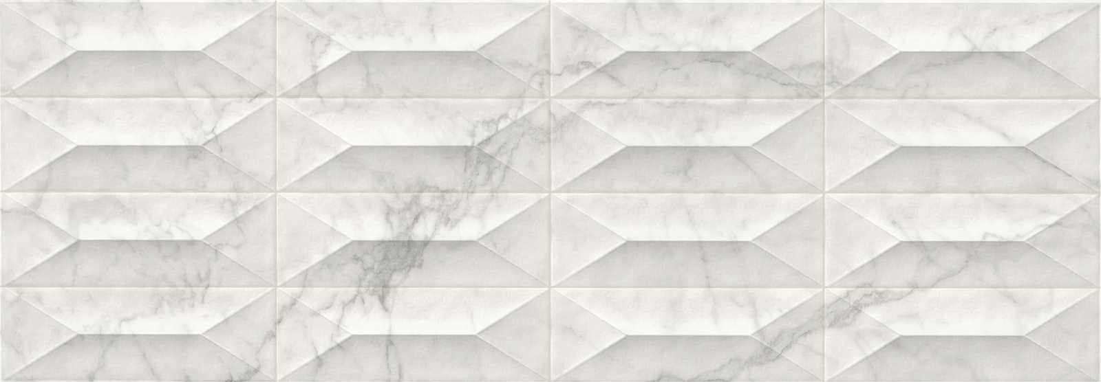 Керамическая плитка Marazzi Italy Плитка Marbleplay Statuarietto Struttura Gem 3D Rett. 30х90