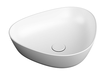 Раковина-чаша Vitra Plural 7812B401-0016, низкая, треугольная 47 cм, цвет Матовый Белый