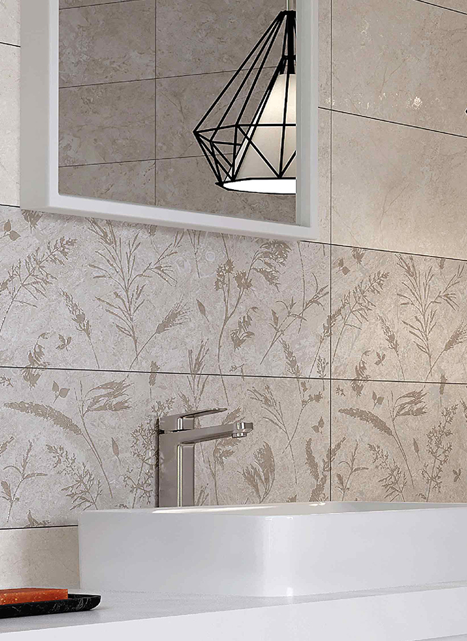 Керамическая плитка Creto Вставка Royal Sand Vetro Ivory W\DEC M 25х75 NR Mat 1