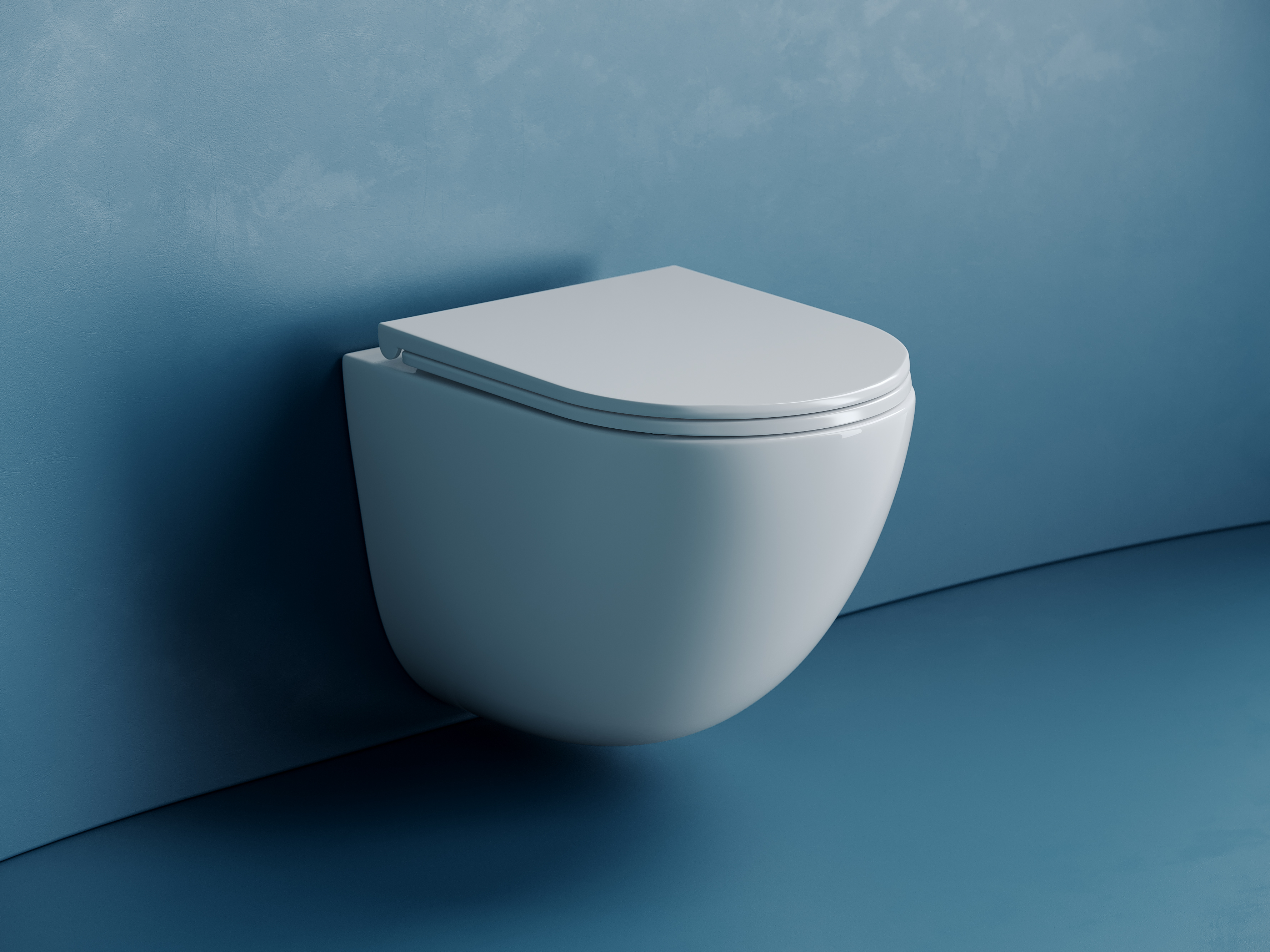 Унитаз подвесной безободковый Ceramica Nova Vogue CN4008T с крышкой-сиденьем микролифт, белый глянец