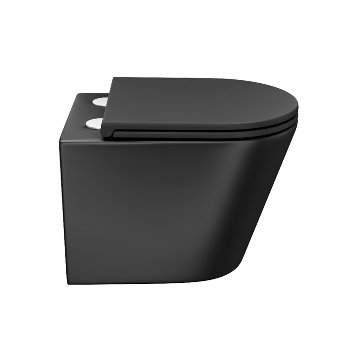 Унитаз подвесной безободковый, чёрный матовый, Calipso, IDDIS, CALR3BMi25