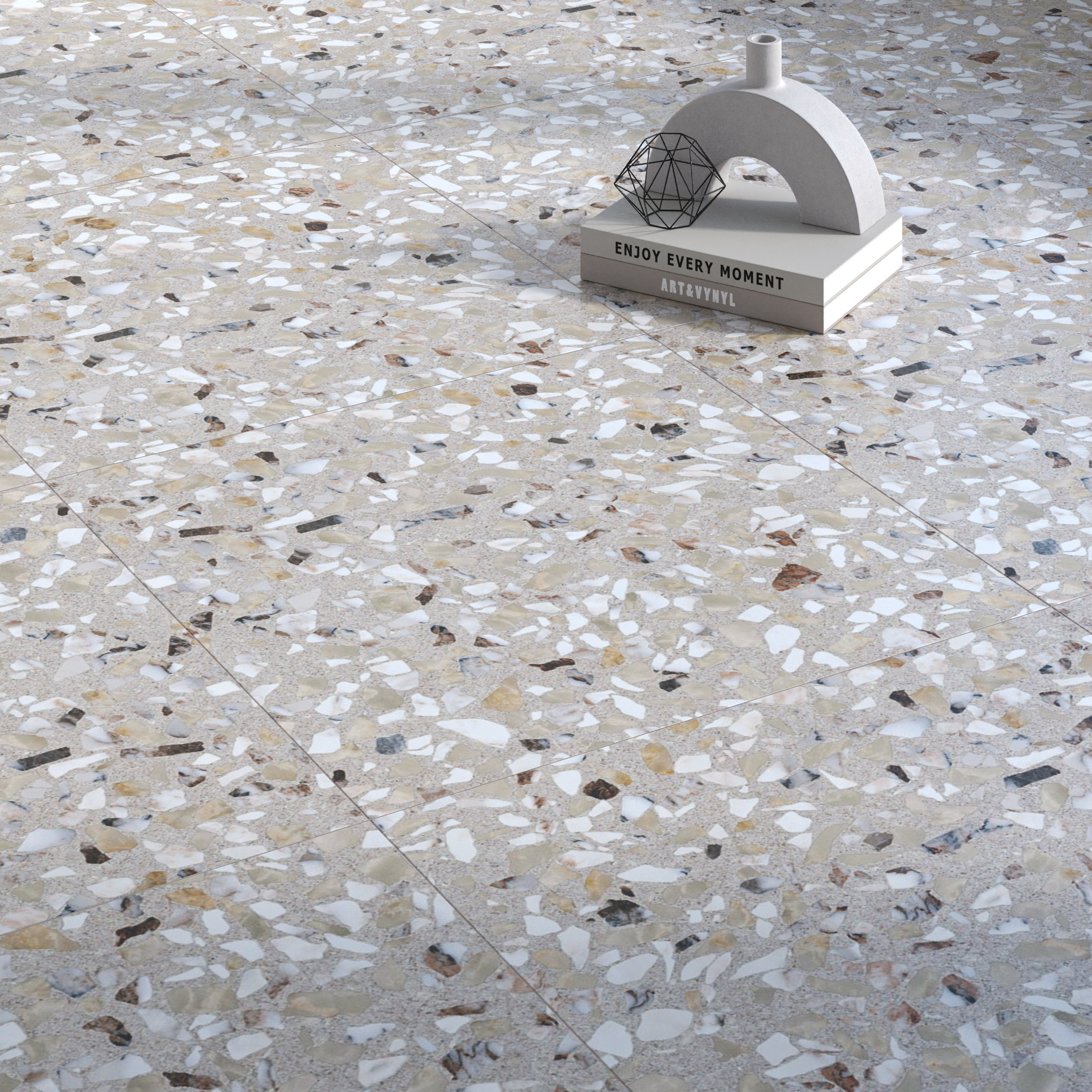 Керамогранит Vitra Terrazzo-X Светлый Лаппато Ректификат 60х60
