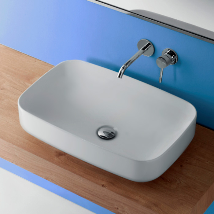 Раковина Kerasan Tribeca, 60x15, 514130, белый матовый