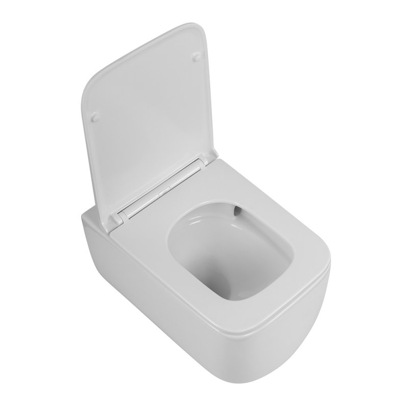 Унитаз подвесной безободковый BelBagno Luce BB076CH-TOR/SC с крышкой-сиденьем микролифт, белый