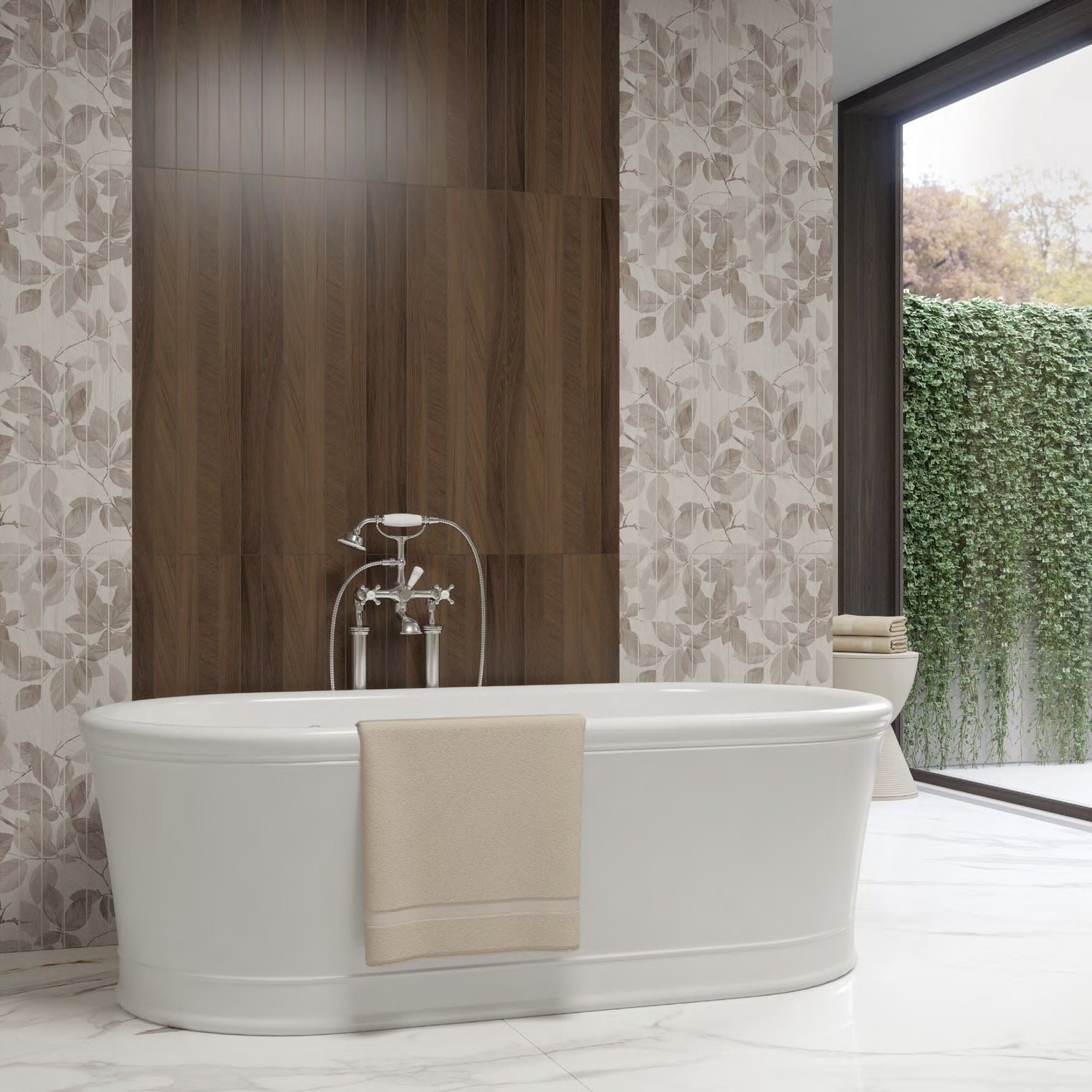 Керамическая плитка Kerama Marazzi Плитка Семпионе бежевый структура обрезной 30х89,5х0,9