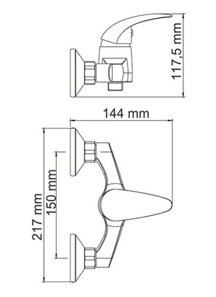 Смеситель Wasserkraft Isen 2602 для душа