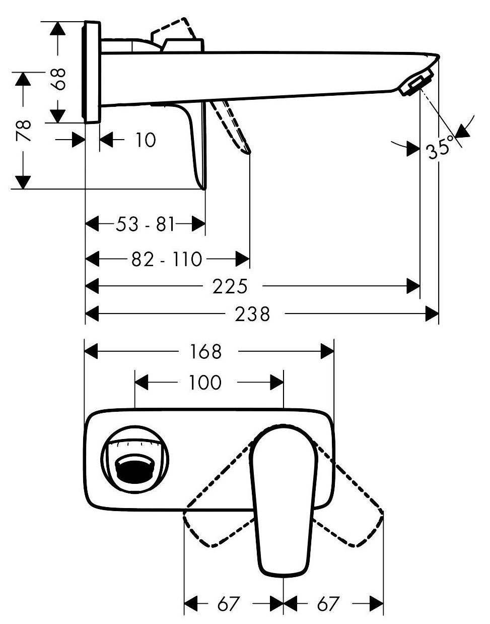 Смеситель для раковины Hansgrohe Talis E 71734000