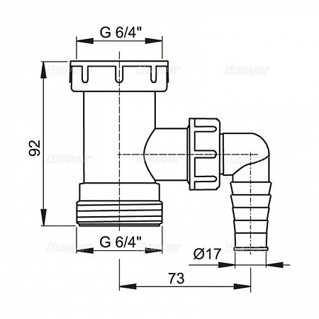 Переходник 6/4" с подводкой, арт. A30
