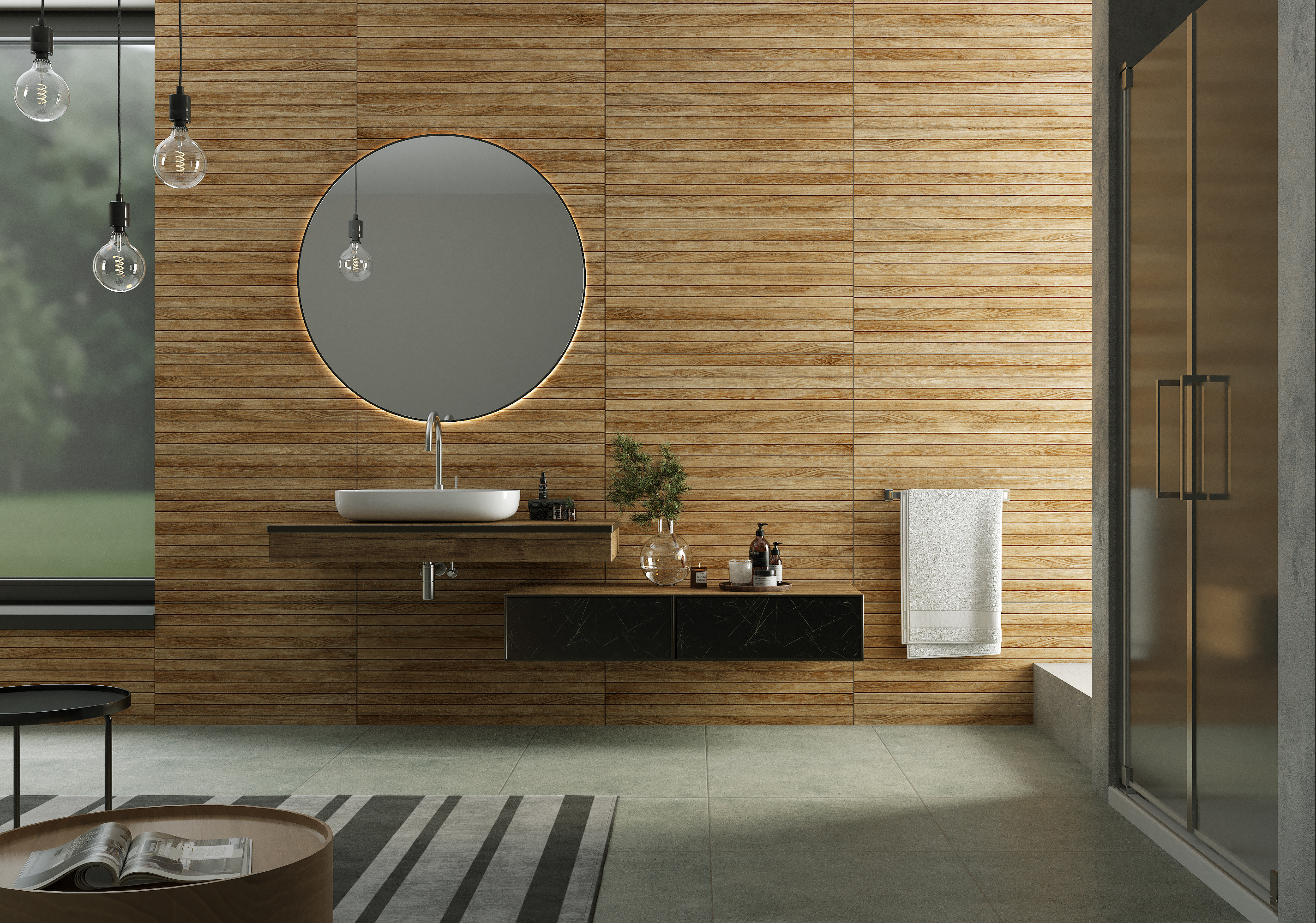Керамогранит Meissen Lush многоцветный ректификат 44,8x89,8