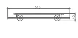 Полка HAIBA HB1707 стеклянная 1- ярус, хром