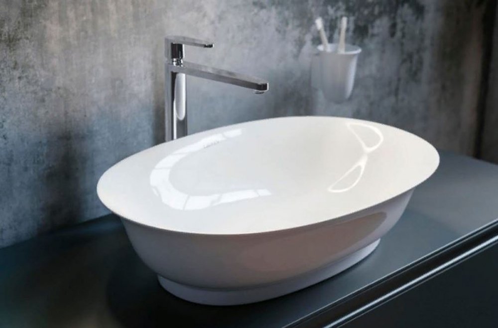 Раковина Laufen The New Classic 8.1285.2.000.112.1 накладная - белая 55х38х14 см