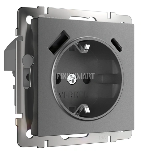 Розетка с быстрой зарядкой USB тип A+C (графит матовый) W1171764