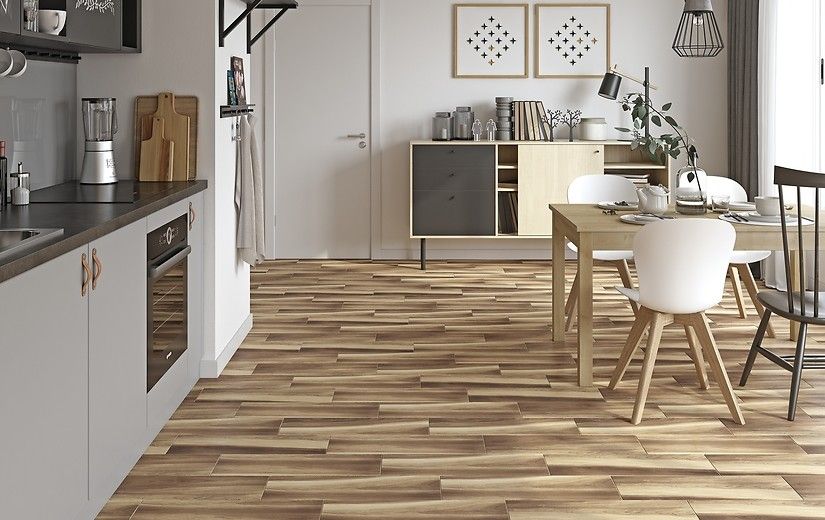 Керамогранит Cersanit Pecanwood коричневый 18,5х59,8