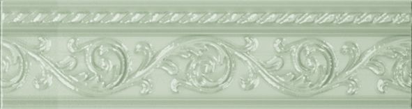 Керамическая плитка Carmen Бордюр Moldura Yara Verde Pastel 4х15