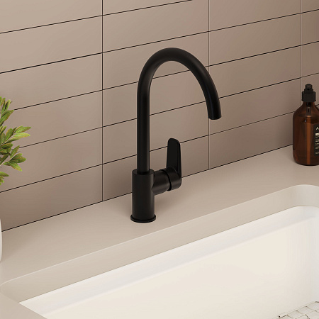 Смеситель для кухни VITRA Flow Soft A4341936EXP матовый черный