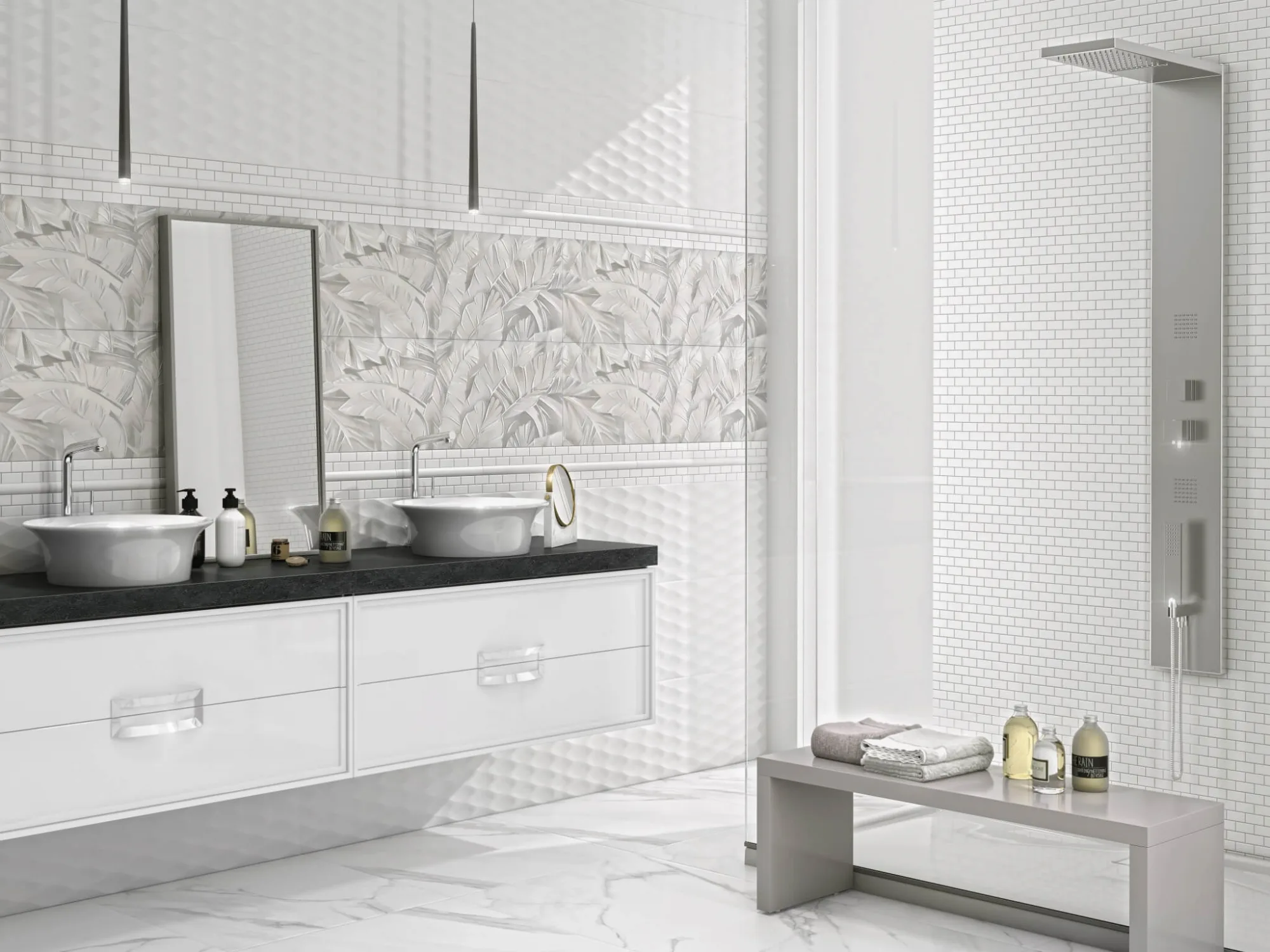 Керамическая плитка Kerama Marazzi Плитка Турнон белый структура обрезной 30х89,5х0,9