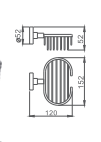 Мыльница HAIBA HB1702-1 металлическая, хром