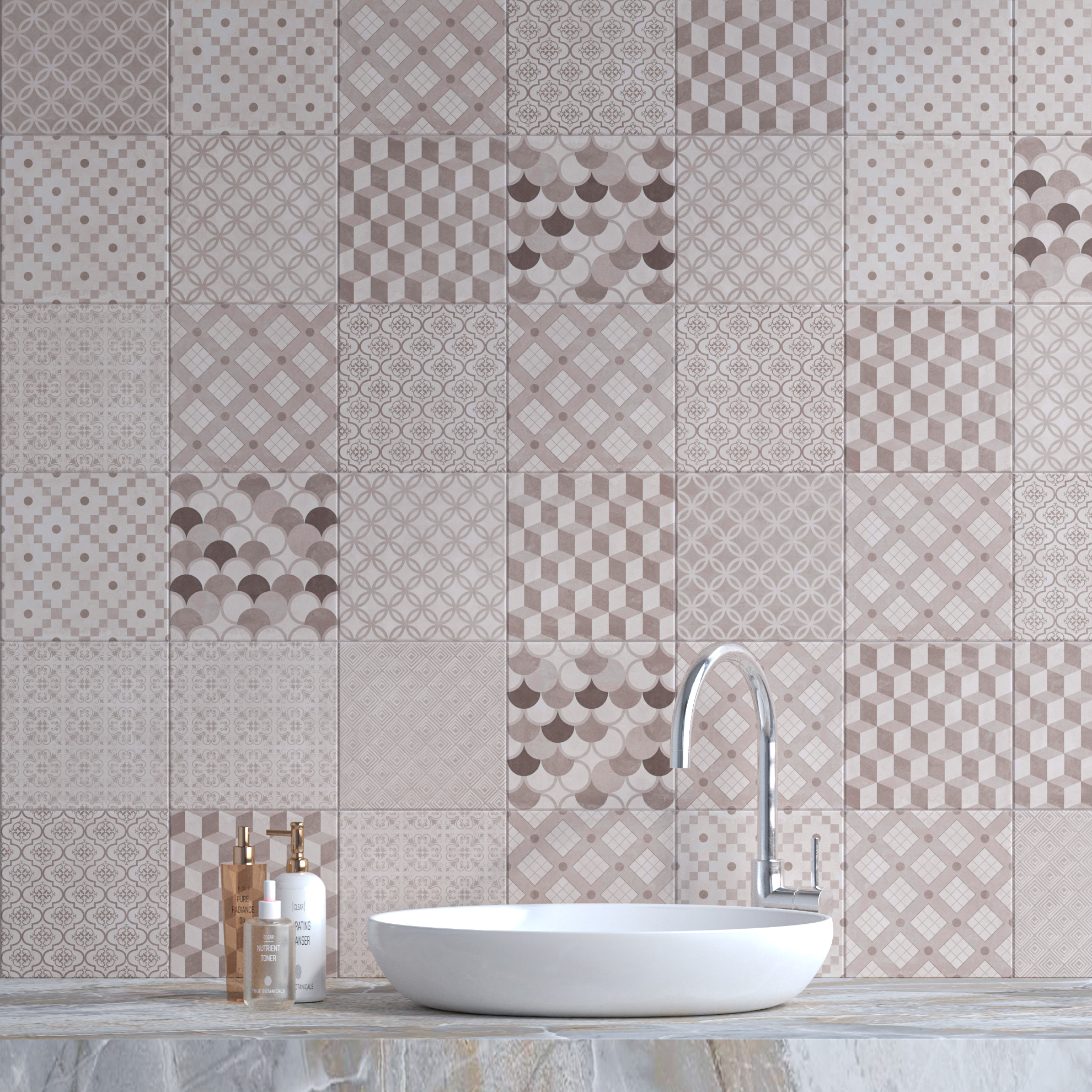 Керамогранит Kerama Marazzi Карнаби-стрит орнамент беж 20х20
