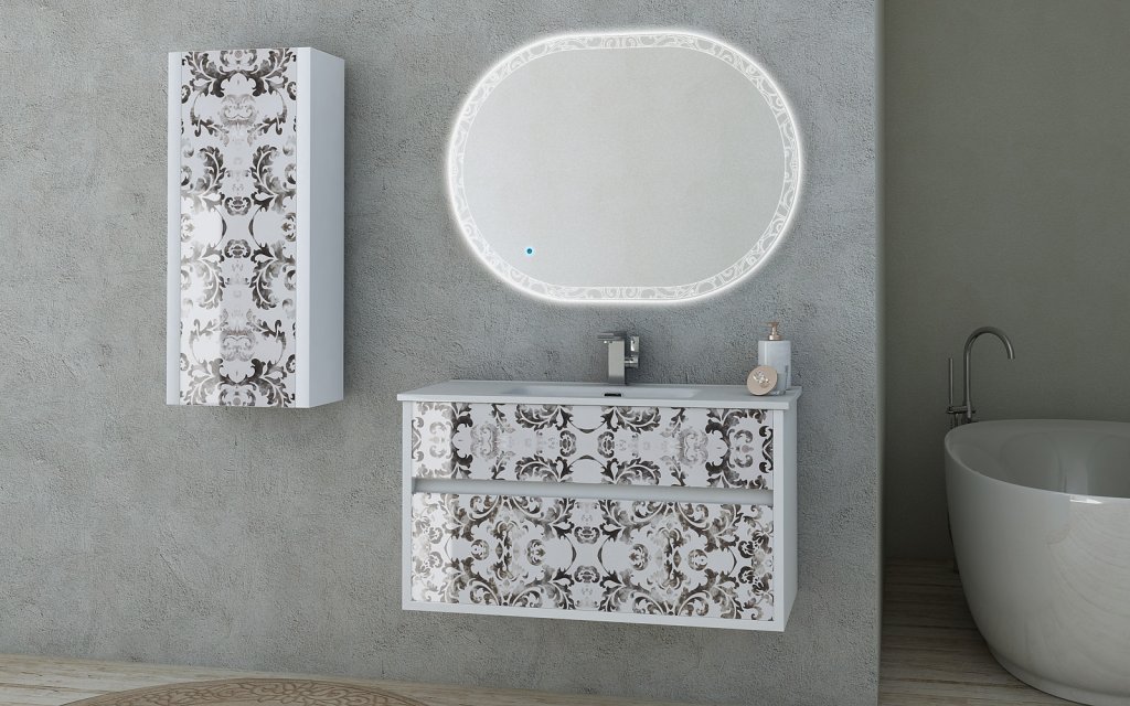 Раковина 101 см Cezares Glass 50170