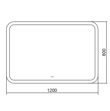 Зеркало Silver Mirrors Стив 1200х800 - 2.2 (ТХ, подогрев, сенсорный выключатель)
