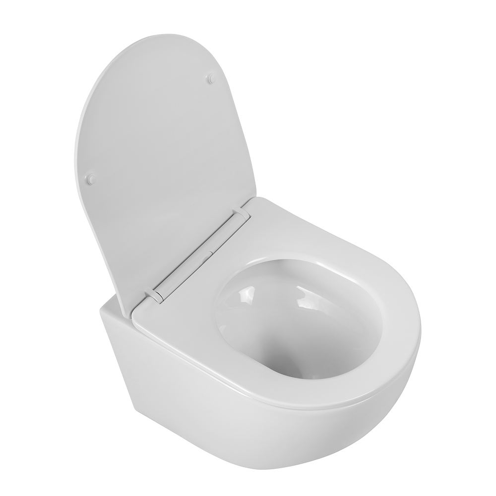 Унитаз подвесной безободковый BelBagno Sfera-R BB046CH-TOR/SC с крышкой-сиденьем микролифт, белый