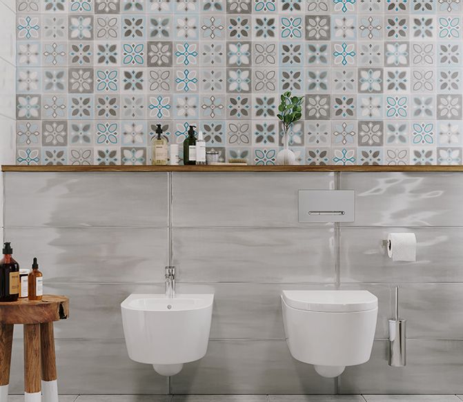 Керамическая плитка Meissen Спецэлемент металлический Metallic глянцевый серебристый 0,5х75