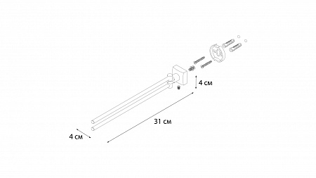Fixsen KVADRO FX-61302A Полотенцедержатель рога 2-ой