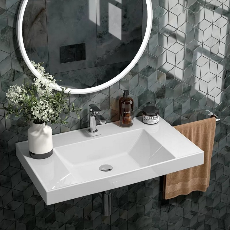 CU.wb.80 Раковина CUBO 80 см с крепежом