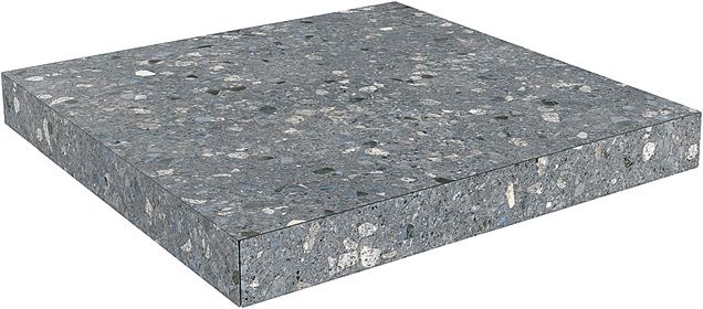 Керамогранит Kerama Marazzi Ступень угловая клееная Терраццо серый темный 33х33
