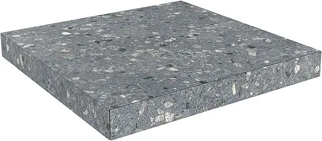 Керамогранит Kerama Marazzi Ступень угловая клееная Терраццо серый темный 33х33