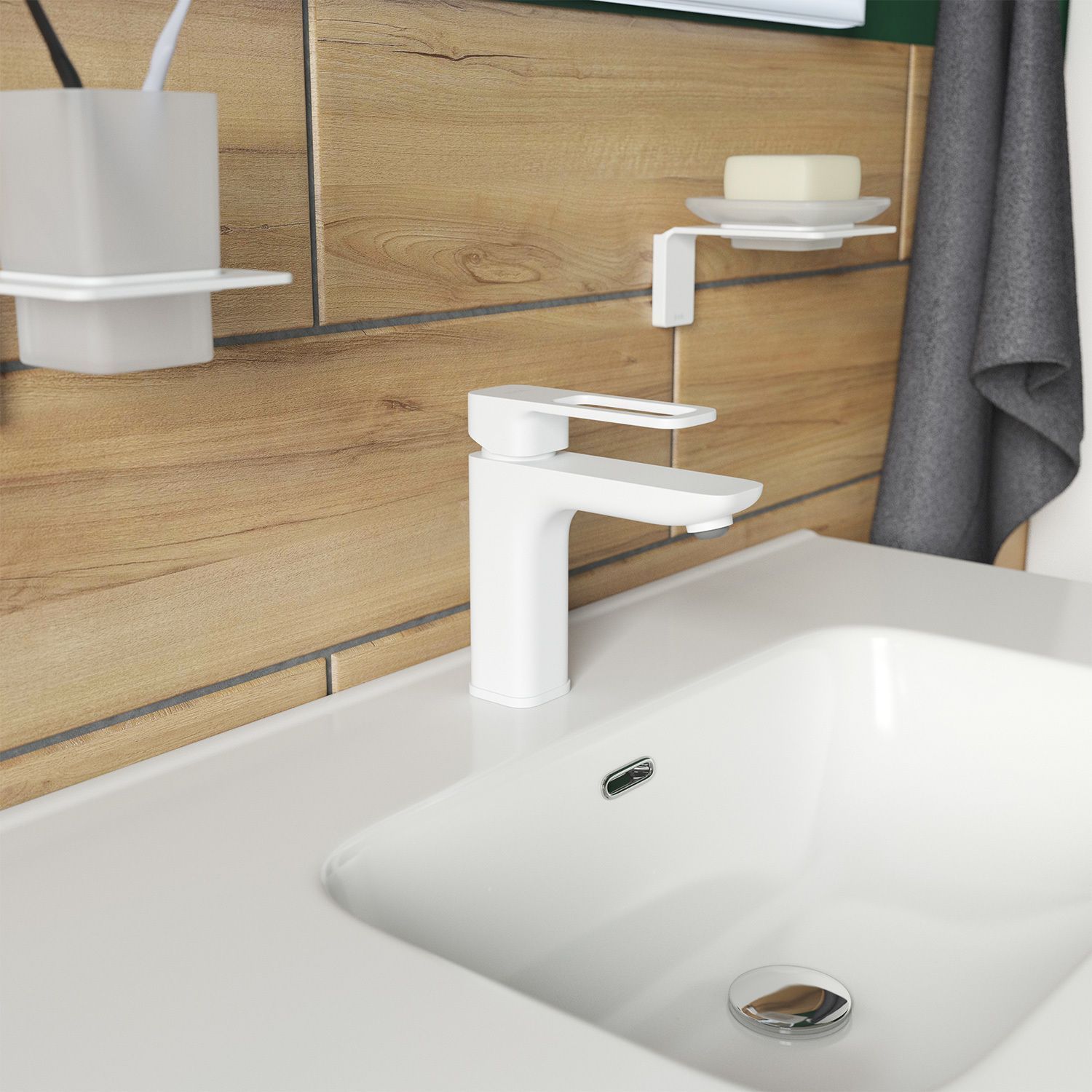 Смеситель Iddis Slide SLIWT00i01 для раковины, белый