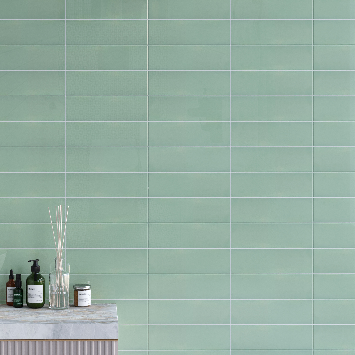 Керамическая плитка Kerama Marazzi Плитка Монпарнас зелёный 8,5x28,5