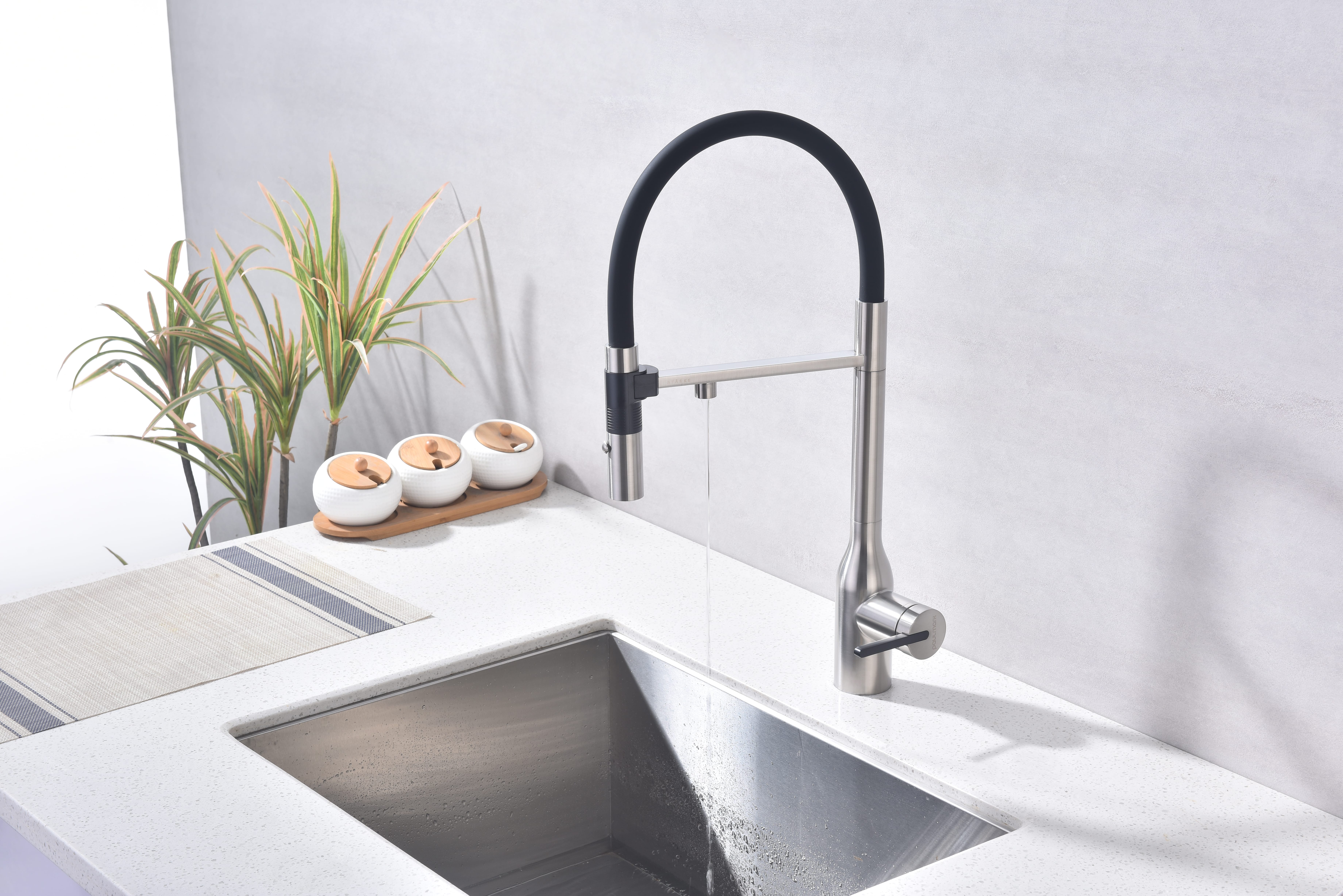 Смеситель для кухонной мойки Paulmark Magneto One Ma213188-BS брашированная сталь